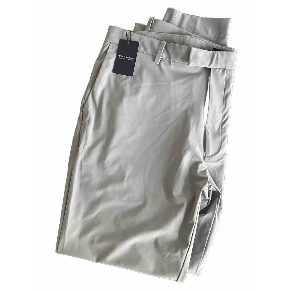 Peter Millar Men’s Surge Performance Trouser Golf Pants 40 X 30 Tailored Gray
